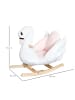 HOMCOM Schaukelpferd in Weiß 60L x 32B x 55H cm