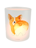 Mr. & Mrs. Panda Glas Windlicht Corgi Po ohne Spruch in Transparent