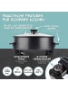 Gourmet Maxx elektrische Pizza-Pfanne Thermostat Glasdeckel ⌀ 30 cm 1500 W Multifunktion