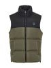 Threadbare Weste THB Jacket Gilet Lethame in Black/Khaki
