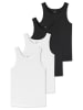 Unterhemd / Tanktop Basic in Schwarz / Weiß