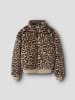 name it Winterjacke mit Tiermuster und Reißverschluss vorne in Braun-2