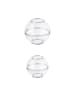relaxdays 2er-Set: Zwiebeldose in Transparent - Ø 7/9 cm