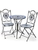 kobolo 3tlg. Set Garten-Sitz-Set TILETABLEDUO in Blau