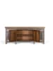 Giner y Colomer Zweifarbiges Sideboard aus geschnitztem Teakholz in Blue