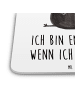 Mr. & Mrs. Panda Flaschenuntersetzer Stinktier Sitzen mit Spruch in Weiß