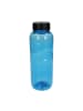 elasto Trinkflasche Carve "Refresh" in transparent-blau/schwarz - 700 ml