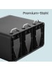 SONGMICS Mülleimer Island in Schwarz - (B)35.2 x (H)56.4 x (T)61.7 cm - 3 x 18 L