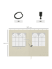 Outsunny Pavillon-Seitenteile in Cremeweiß 302L x 1B x 205H cm