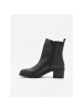 Purapiel Boots Damen-Lederstiefeletten mit Absatz, in Schwarz