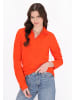 myMo Damen Fleecepullover in Orange