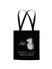 Mr. & Mrs. Panda Tasche Einhorn Bergsteiger mit Spruch in Schwarz