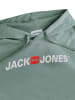 Jack & Jones Pullover JJMORTY OLD LOGO SWEAT HOOD SMU in Petrol