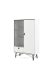 ebuy24 Vitrinenschrank Rye Weiß 102 x 40 cm