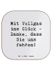 Mr. & Mrs. Panda Bierdeckel Spruch Chauffeur Glück mit Spruch in Weiß