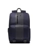 Piquadro Overnight computer backpack in recycled fabric in blue