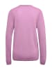 GOLDNER Kurzgröße:  Eleganter Herbstcardigan mit Rundhals in flieder
