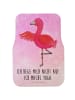 Mr. & Mrs. Panda Auto Fußmatte Flamingo Yoga mit Spruch in Aquarell Pink