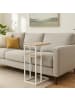 relaxdays Beistelltisch in Hellbraun/Weiß - (B)40 x (H)60 x (T)30 cm