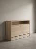 KADIMA DESIGN Schuhkipper SPLIT Modern 80 x 47 x 24 cm Holz Schuhregal 1 in Sonoma