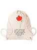 Mr. & Mrs. Panda Sportbeutel Blume Mohnblume mit Spruch in Creme