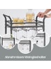VASAGLE Servierwagen Baris in Schwarz - (B)46.8 x (H)92 x (T)30 cm