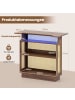 COSTWAY LED Hausbar Weinschrank mit RGB Beleuchtung in Braun
