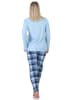 NORMANN Schlafanzug Pyjama langarm Tiermotiv - 88758 in hellblau