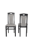 möbel-direkt Esszimmerstuhl, Massivholzstuhl (2 Stück) Zac in schwarz / hellgrau