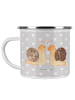 Mr. & Mrs. Panda Emaille Tasse Schnecken Liebe ohne Spruch in Grau Pastell