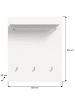 ebuy24 Wandgarderobe Solero Weiß 80 x 25 cm