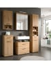 Inn.Furn Badmöbel-Set in Eiche Artisan 164 cm 5-teilig, Komplettset mit Rillen-Optik