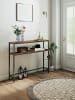 VASAGLE Flurtisch Barnet in Vintagebraun-Tintenschwarz - (B)100 x (H)80 x (T)20 cm