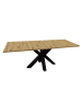 58 aufm Kessel ESSTISCH ausziehbar Elda 1 160 x 90 x 75 Esszimmertisch Schwarzstahl/Asteiche