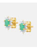 Diamant L'éternel Ohrstecker, mit Smaragd, 375 Gelbgold