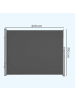 SONGMICS Seitenmarkise Sheld in Anthrazit - (B)300 x (H)200 cm