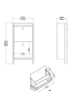 CALICOSY Regal BARCELONE in Helles - (W)53,8  x (H)102,9  x (L)24,6 cm