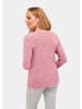 GOLDNER Kurzgröße:  Femininer Ajourpullover aus Melange in rosé / melange