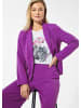 GOLDNER Kurzgröße:  Blazer Jersey-Blazer in aubergine