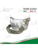 Toscanto Leder Umhängetasche, Citytasche Toscanto Tasche silber ca. 33cm