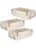 Novaliv Novaliv 3x Holzkiste Vintage Weiß 30 x 15 x 10 cm Alte Ziegelform Holz in Weiß