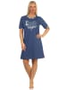 NORMANN kurzarm Nachthemd Bigshirt Herz - 67258 in navy
