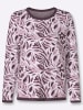 WITT WEIDEN Jacquard-Pullover in aubergine-ecru-gemustert