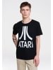 Logoshirt T-Shirt Atari Logo in schwarz