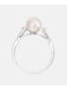 Diamant L'éternel Ring aus 375 Weißgold mit 0.03 Karat Diamant mit Perle