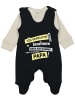 TupTam Baby Strampler Set mit Spruch in schwarz/weiß
