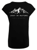 F4NT4STIC Extended Shoulder T-Shirt Lost in nature in schwarz