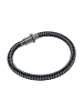 JOOP! Armband Edelstahl, IP gun, Nylon in Schwarz