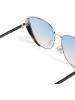 styleBREAKER Cateye Sonnenbrille in Gold / Blau getönt