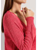 MADELEINE Sommerlicher Pullover mit V-Ausschnitt in rot / melange